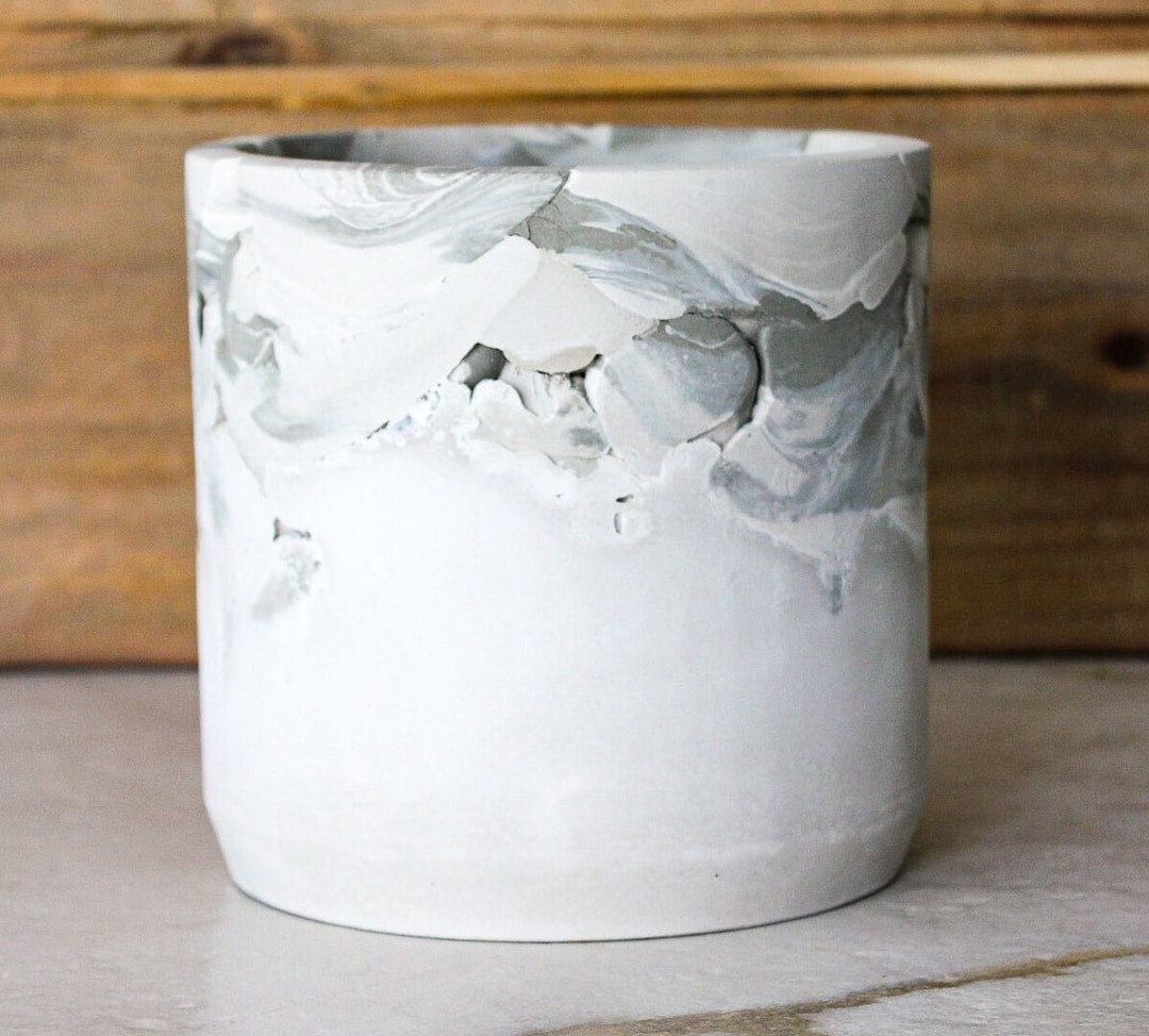 Utensil Holderconcrete Utensil Crockrustic Farmhouse Kitchen Etsy