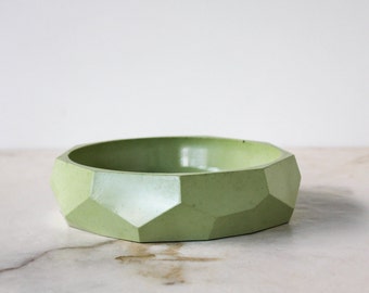 Geometric Catchall Bowl-Concrete Bowl-Shallow Key Bowl ↓Shop Link Below For More Great Stuff↓