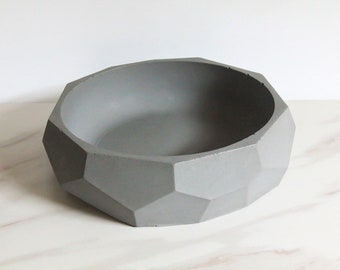 Geometric Bowl-Concrete Catchall Bowl-Industrial Nordic Home Decor