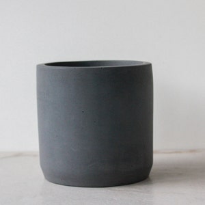 Charcoal Utensil Holder-Concrete Utensil Crock-Rustic Farmhouse  Kitchen Decor-Housewarming Gift-Large Concrete Planter