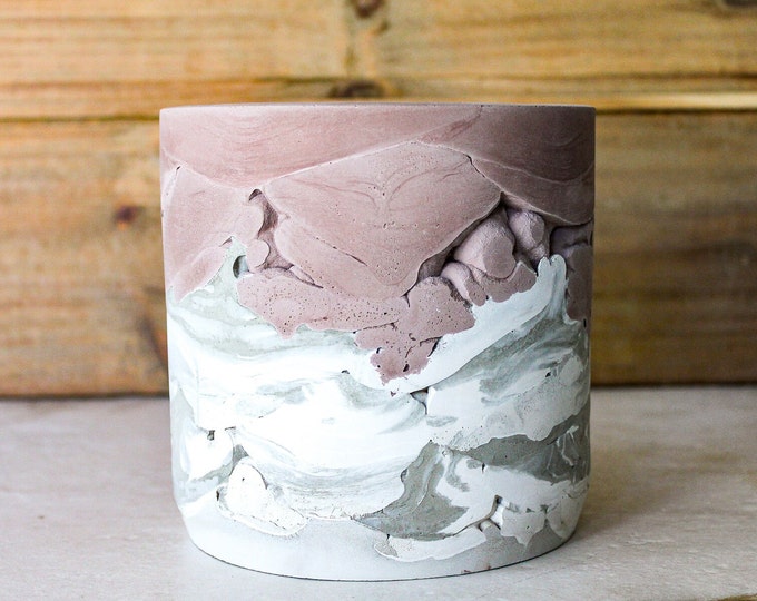 Boho Utensil Holderconcrete Kitchen Utensil Crockhome Gift Etsy