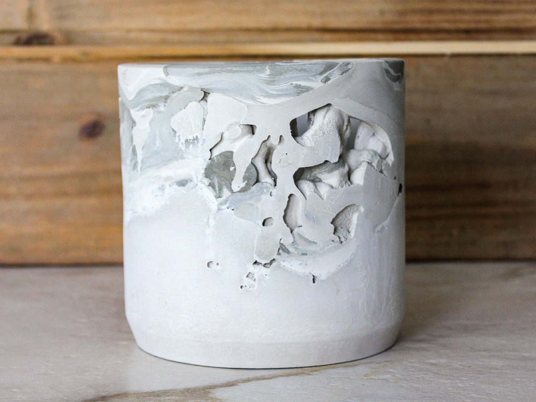 Unique Utensil Holderconcrete Kitchen Utensil Crockfarmhouse Etsy