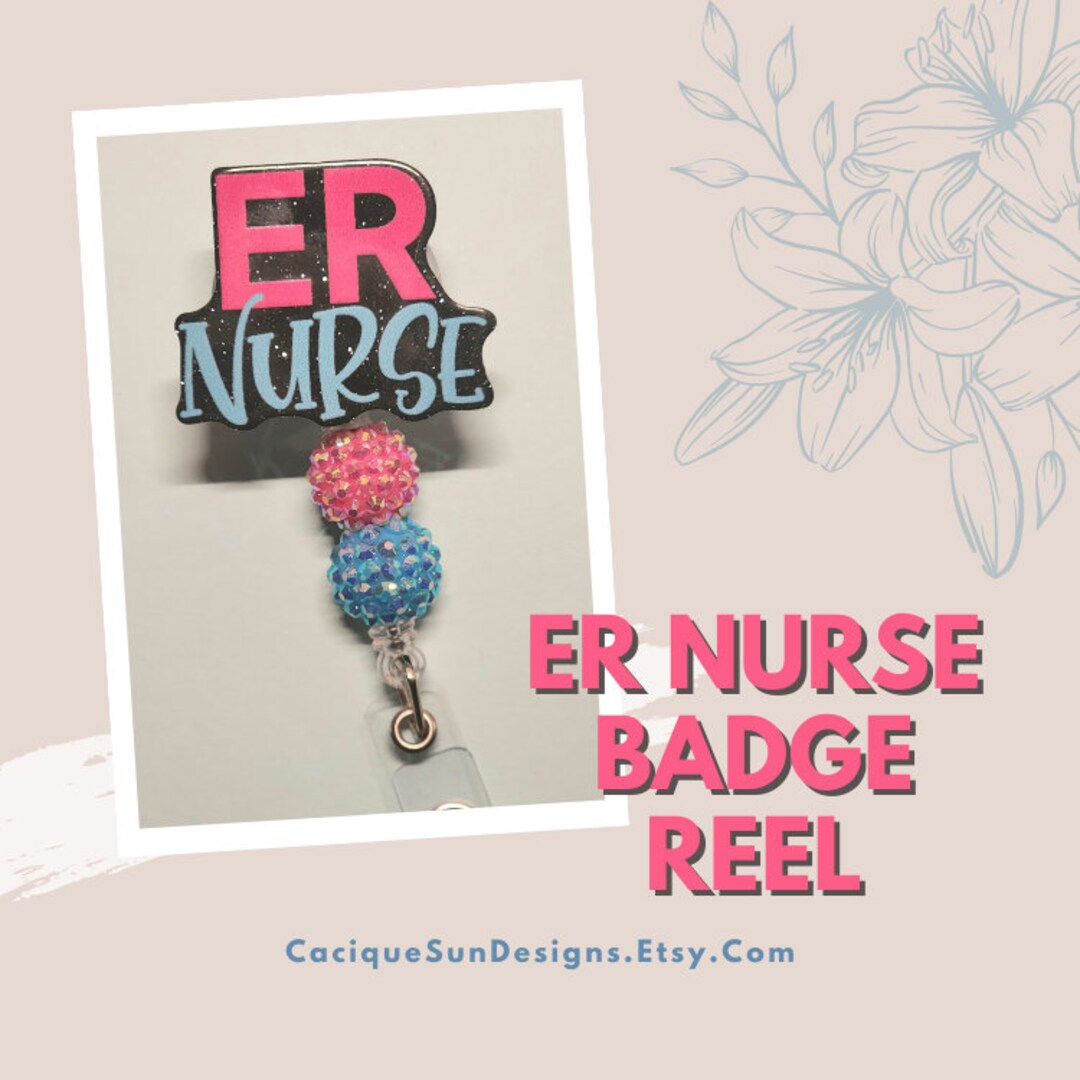 ER Nurse Badge Reel Nurse Badge Clip Nurse Gift Badge Holder RN Gift — free download