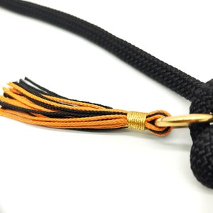Dog leash for large dogs, premium rope leash, black 10 mm handmade image 5