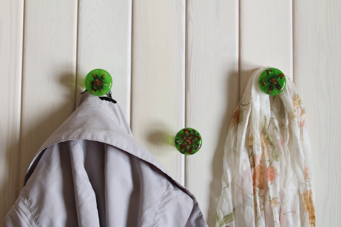 Decorative small wall hooks for hanging. Outdoor towel or Etsy