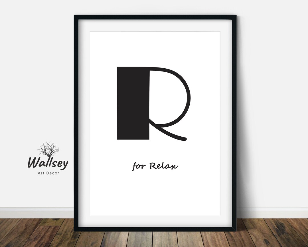 Letter Series R for Relax, Printable, Text Print, Inspirational Words ...