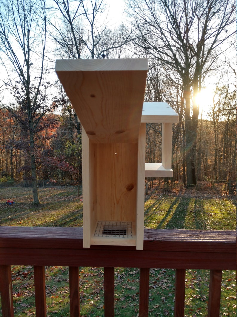 Squirrel Nesting Box With Predator Guard Easy to Mount Etsy