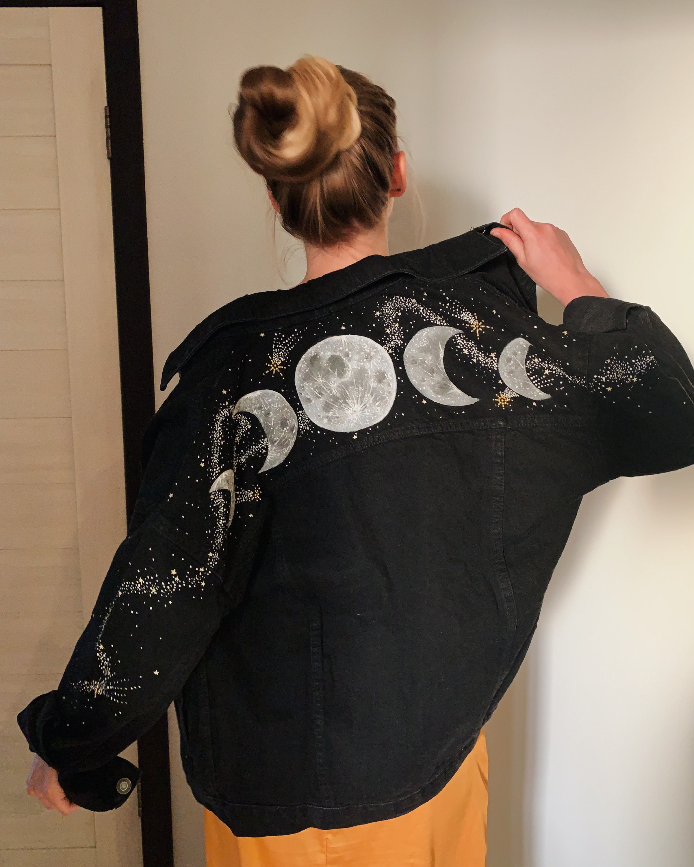 black custom jean jacket