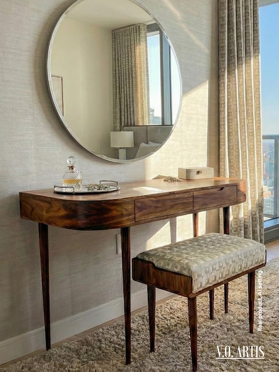 american dressing table designs Handmade Vanity , Dressing Table in solid American Oak or Walnut