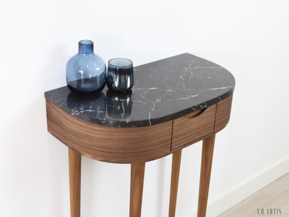 Small marble top console table deals