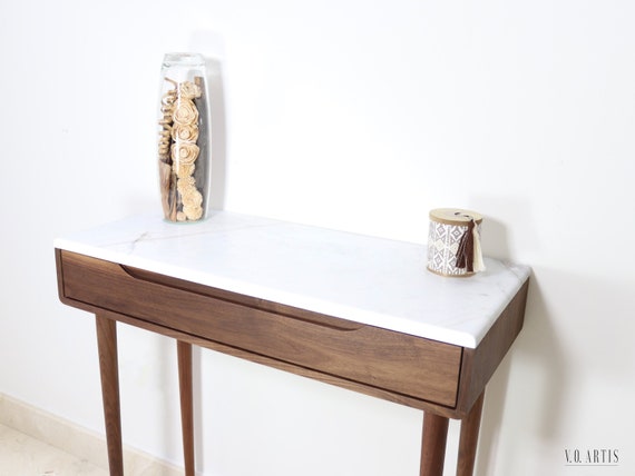 Console Table With 1 Drawer And 4 Legs In Solid American Oak Console Table With 1 Drawer And 4 Legs, Console Table Article