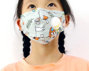Funboo Face mask with filter and nose wire, washable face mask, mask with vent and filter, mask with Valve, mask filter, filter face mask