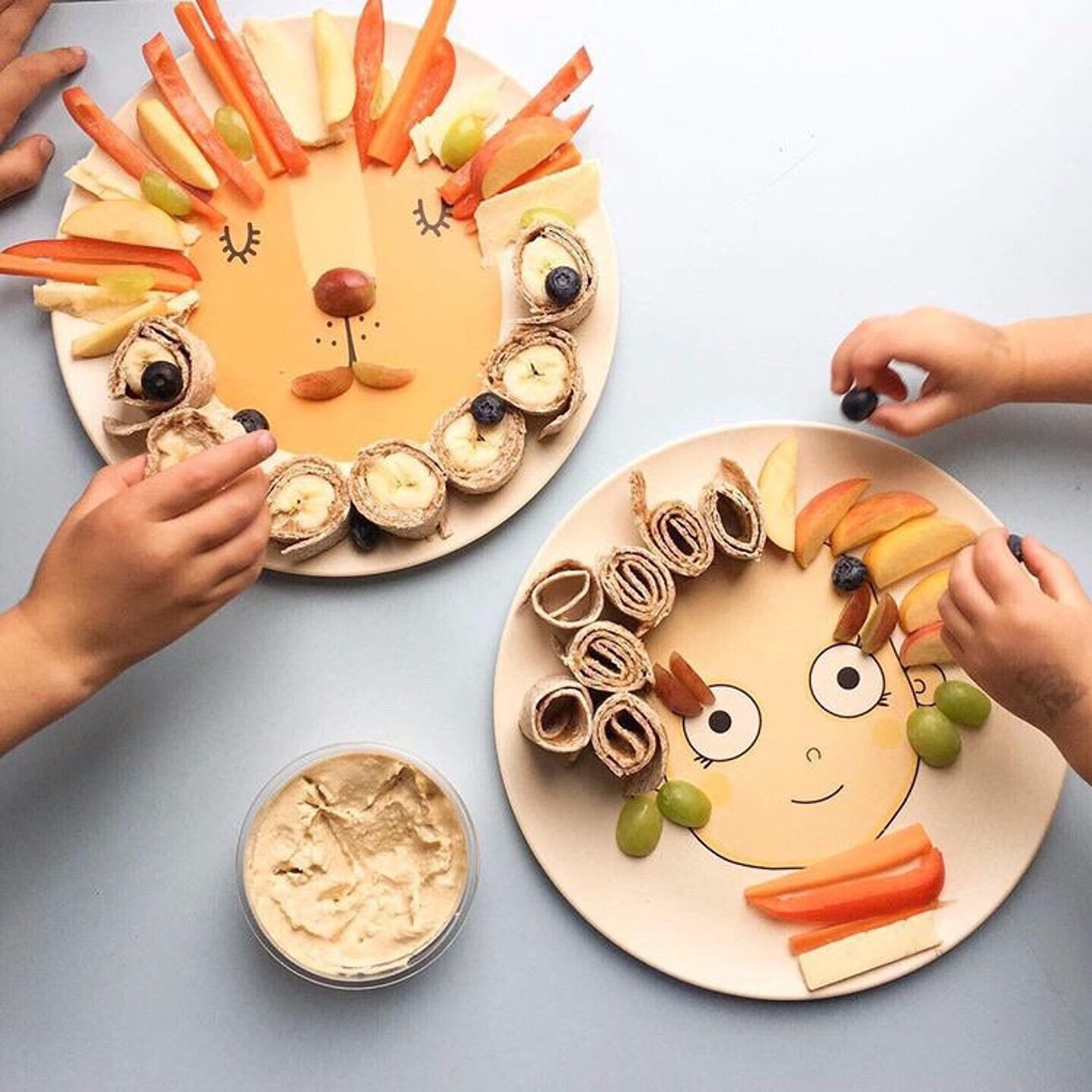 Funboo Reusable Bamboo Plates for Kids Nontoxic Kids Plates Etsy