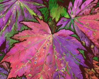Autumn Leaves Print, original, art, painting, gift, present, nature, birthday