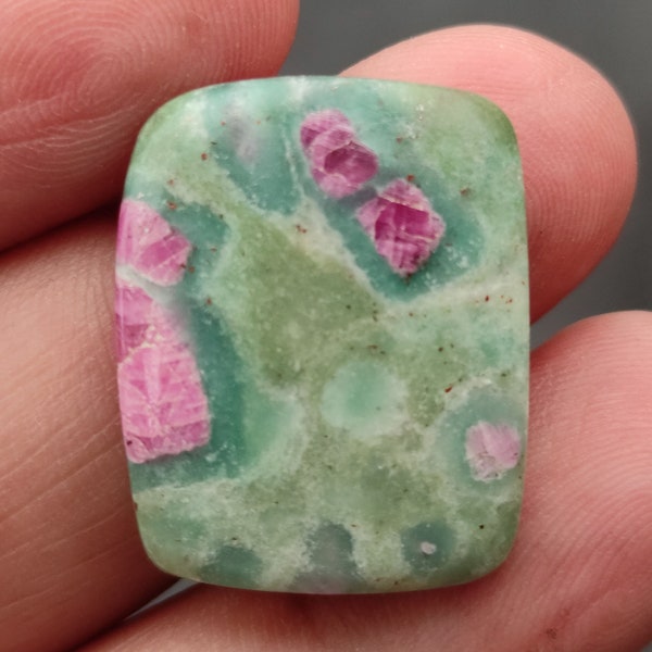 Natural Ruby Fuchsite Cabochon.. Ruby Fuchsite Gemstones.. 26 CTS, 24x19x5 MM