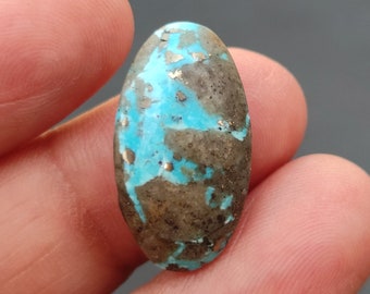 Natural Pyrite Turquoise Cabochon/  Turquoise Cabochon.. pyrite Turquoise  Cabochon.. 15 cts, 24x12x7 MM.