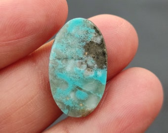 Natural Pyrite Turquoise Cabochon/  Turquoise Cabochon.. pyrite Turquoise  Cabochon.. 9 cts, 23x13x4 MM.