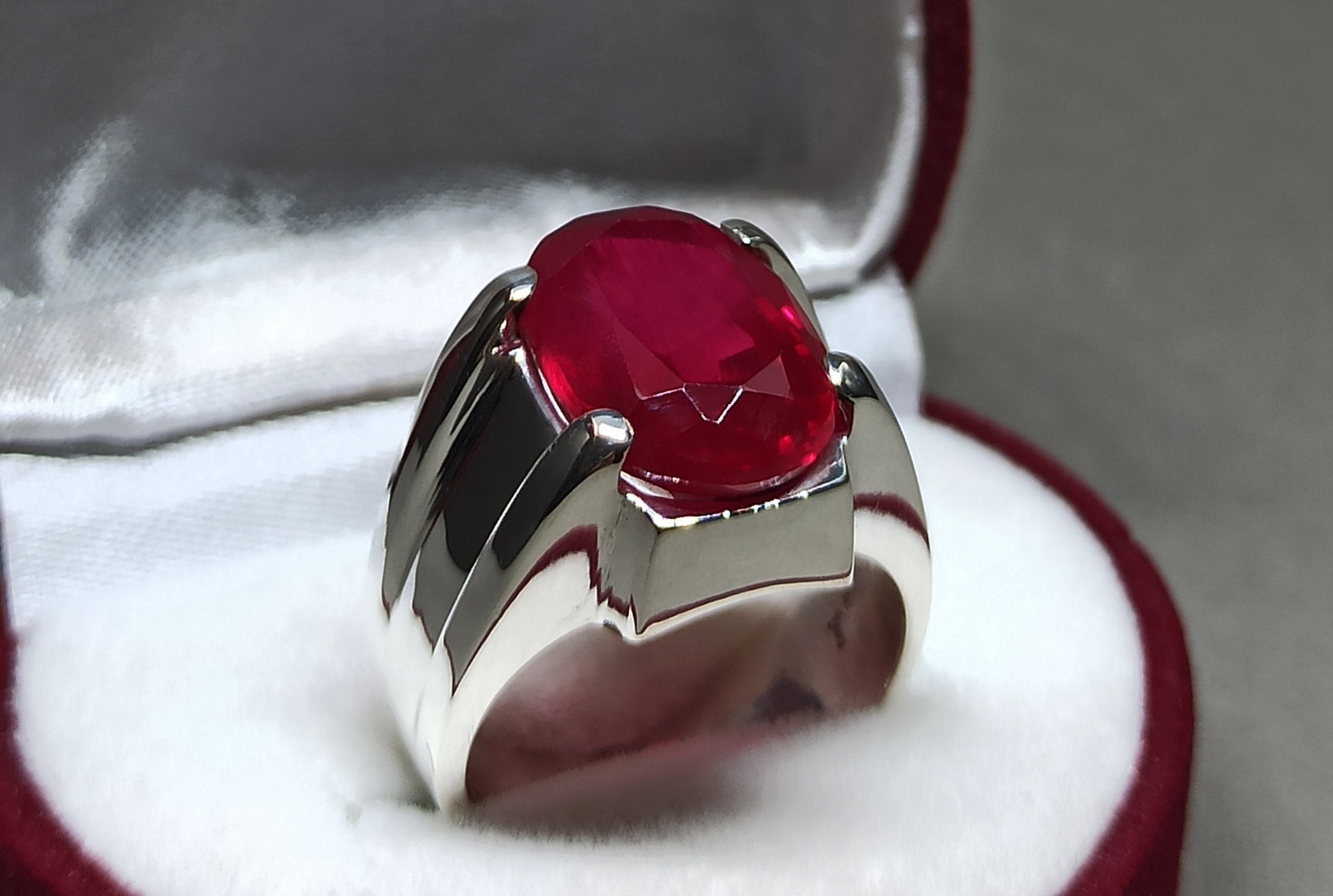 Elegant Design Ruby Ring Sterling Silver 925 Ring Mens Ruby Mens Ring Yaqut  Ring Handmade Ruby Rubin Ring Yakoot Ring Statement Yaqoot Ring - Etsy