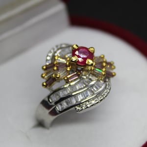 Natural Pigeon Dark Red Burma Yaqoot Ring Sterling Silver 925 Unheated Untreated Ruby Women Ring Yaqoot Ring Handmade Roby Ring Yaqut Ring