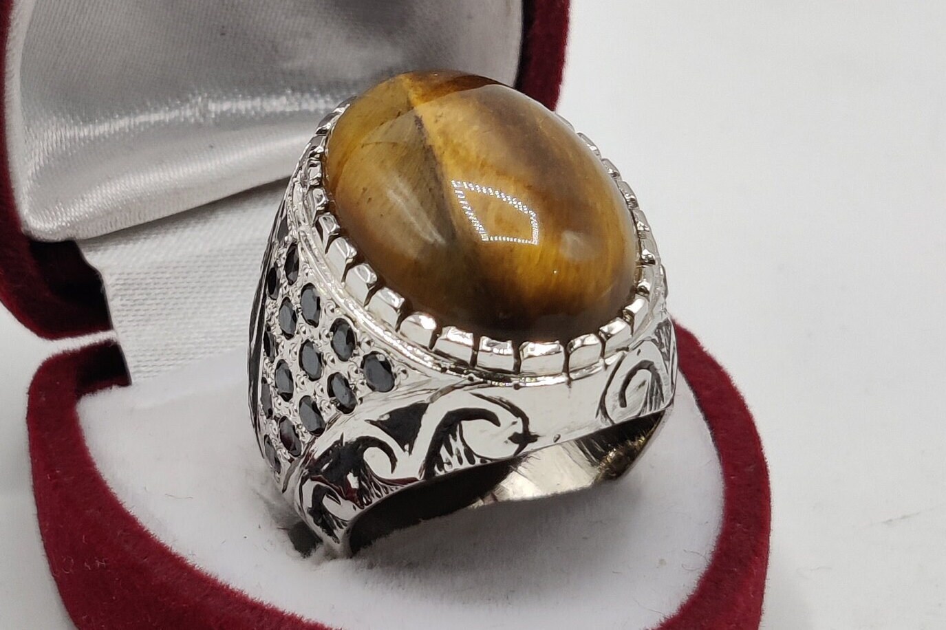 Tiger aqeeq stone sale