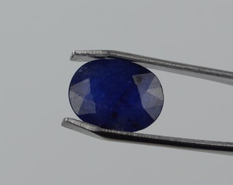 Natural Untreated 4.55 Carat Deep Blue Kashmir Sapphire Real Neelam Oval Cut Blue Sapphire for Ring September Birthstone