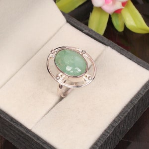 Remarkable Crysoface Ring, Gemstone Ring, Green Statement Ring, 925 Sterling Silver Jewelry, Engagement Gift, Ring For Grand Mother image 1