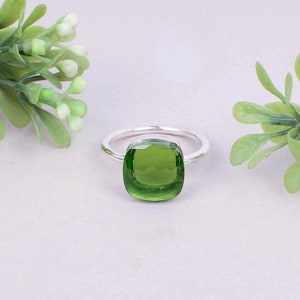 Sparkling Peridot Beautiful Ring, Gemstone Ring, Green Statement Ring, 925 Sterling Silver Jewelry, Anniversary Gift, Ring For Brides Maid