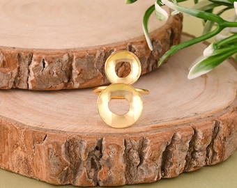 925 Sterling Silver Open Circle Ring: Trendy Statement Jewelry