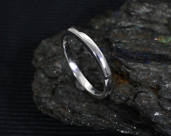 Handmade Sterling Silver Stacking Ring: Minimalist Wedding Band