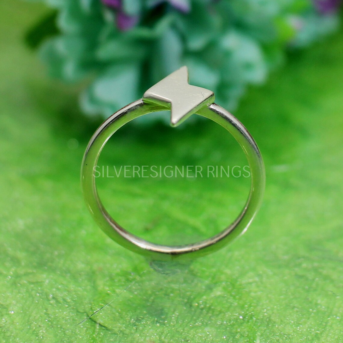 Thunder Ring Lightning Bolt Ring 925 Sterling Silver Ring Etsy