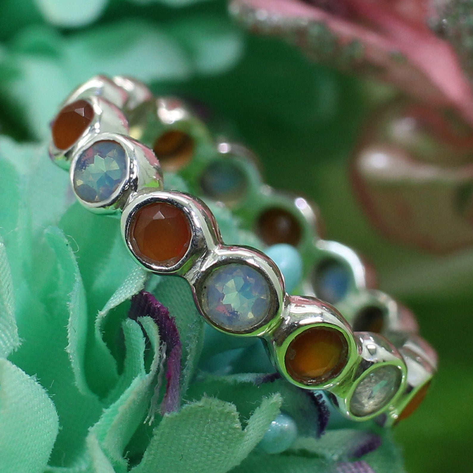 Eternity Band Infinity Ring Wedding Band Multi Stone Etsy