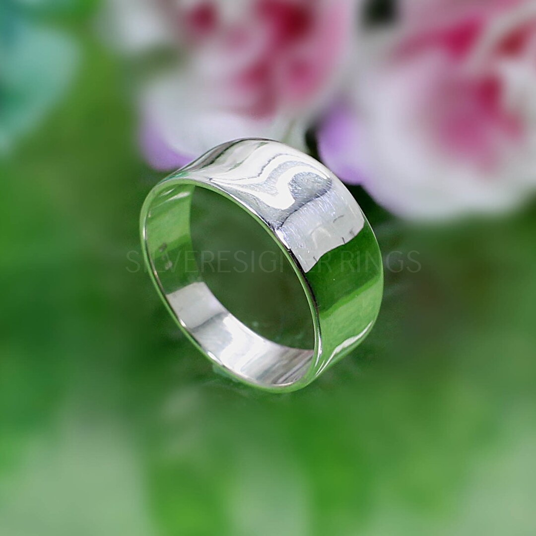 Handmade 925 Sterling Silver Wide Band Ring: Boho Thumb Ring - Etsy