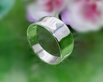 Handmade 925 Sterling Silver Wide Band Ring: Boho Thumb Ring