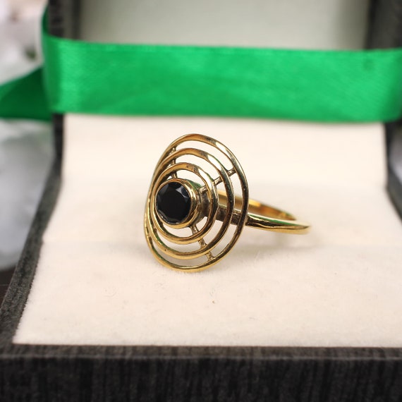 Black onyx band ring womens online