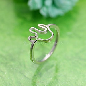 Hand of God Ring - Hamsa Ring in Sterling Silver - Plain Silver Ring - Fatima Ring - Valentine&#39;s Day Gifts - Birthday Gift for Her - Boho