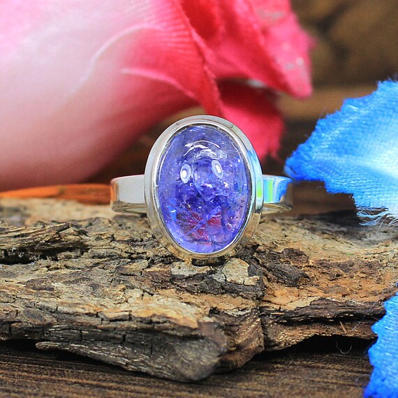 Tanzanite Gemstone Ring natural Tanzanite Ring 925 Sterling Silver