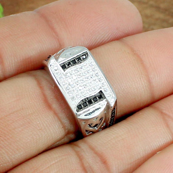 CLARA Real 925 Sterling Silver Designer Band Ring Size Adjustable, Rho