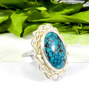 Turquoise Ring, 925 Sterling Silver Ring, Gemstone Ring, Natural Gemstone Ring, Sterling Silver Jewelry, Gemstone Ring, Handmade Silver Ring