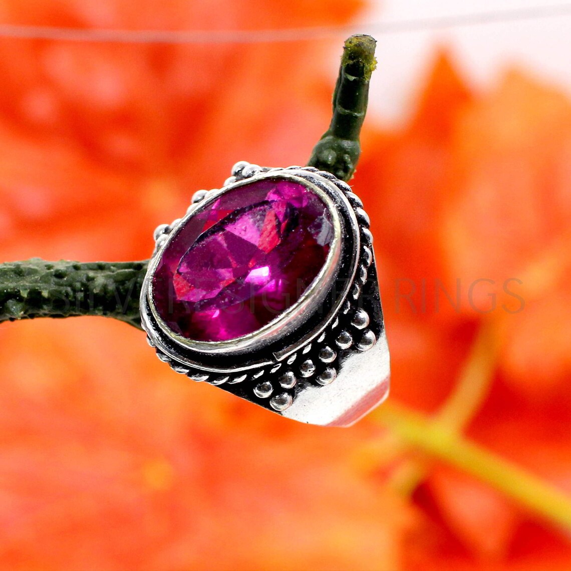 Oval Pink Tourmaline Ring Tourmaline Jewelry Tourmaline Etsy