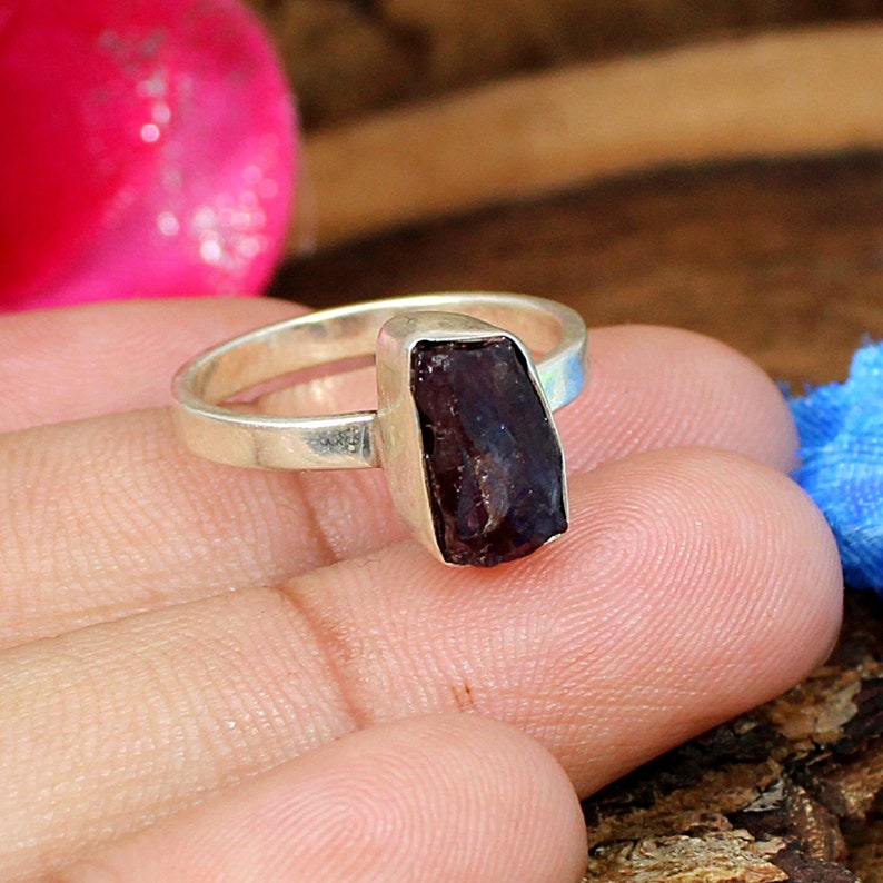 Garnet Gemstone Ring Garnet Jewelry,Statement Handmade Solid 925 Sterling Silver Ring Ring For Gift,Minimalist Ring,Bezel Ring,Birthstone