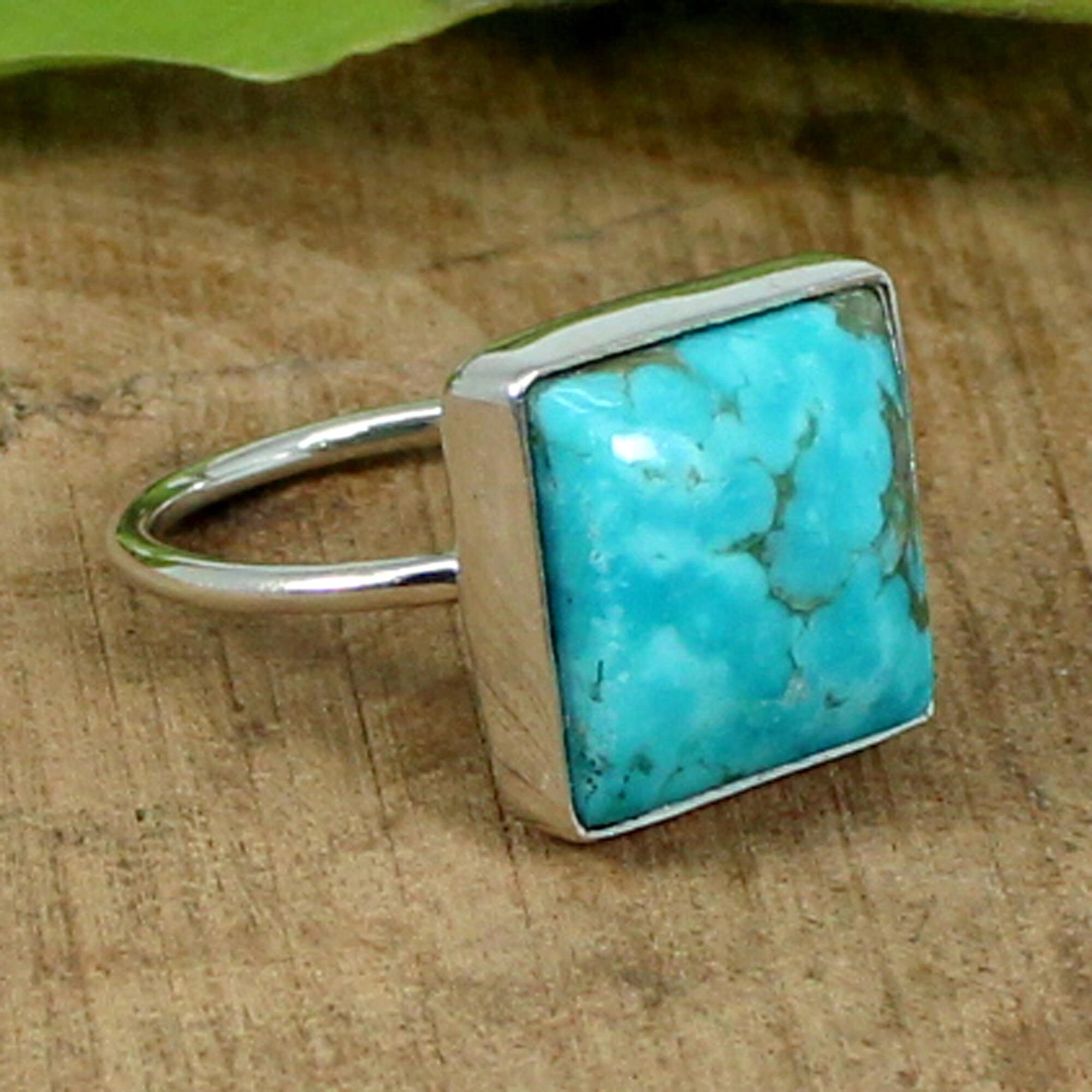 Turquoise Ring, Turquoise Ring Men, Turquoise Silver Ring