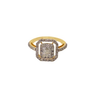 White Cubic Zirconia Ring, Diamond Ring, Swiss Gold Ring, Diamond Jewelry, Gemstone Ring, Gold Ring, Diamond Forever Ring, Stacking Ring
