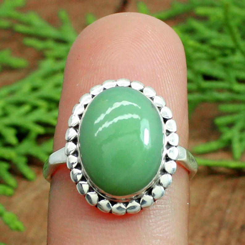 925 Sterling Silver Jewelry Details about Chrysoprase Handmade Natural Gemstone Ring 3.95 Ct 925 Sterling Silver Jewelry Details about Chrysoprase Handmade Natural Gemstone Ring 3.95 Ct