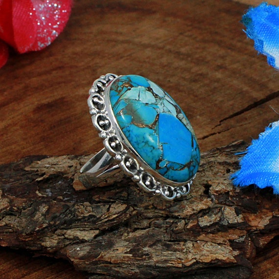 Buy Dainty Turquoise Ring Handmade Ring Silver Ring Boho Ring Online in  India - Etsy | Turquoise ring, Mens silver jewelry, Sterling silver thumb  rings
