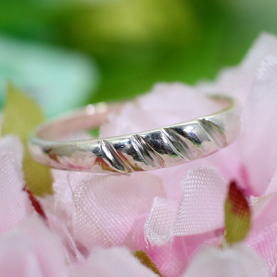 Silver Thumb Rings Handmade Minimalist Sterling Silver Thumb Ring - Stacking Wedding Band ...