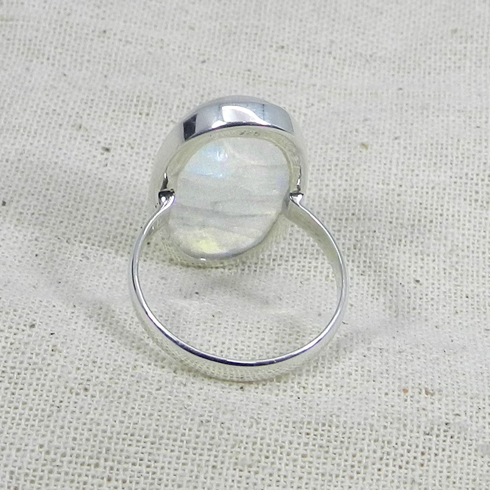 Handmade Rainbow Moonstone Gemstone Bezel Set Ring Boho Ring Etsy