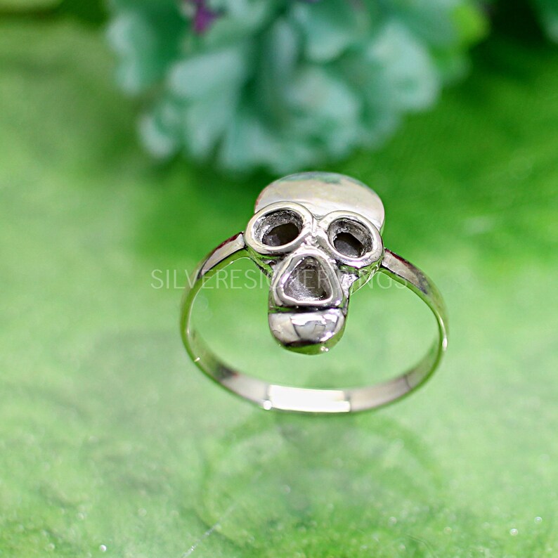 Evil Skeleton Skull Ring Gothic Ring Celtic Skeleton Ring Etsy