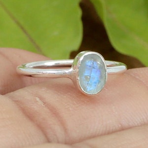 Rainbow Moonstone Ring Men,925 Sterling Silver Ring,Moonstone Jewelry,Silver Jewelry,Simple Ring,Handmade Ring,Gemstone Ring,Gift for Her