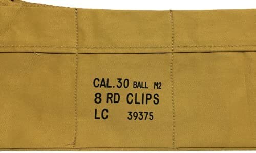 WWII US Army Bandolier Pack Of 2 - Cotton Cloth M1 Garand Ammo Pouch