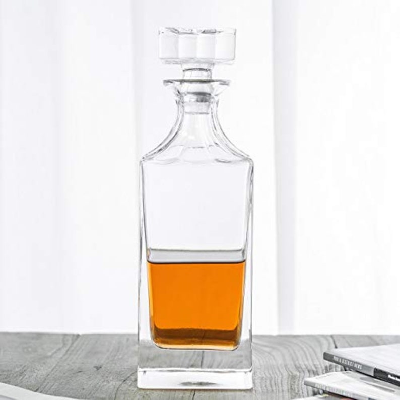 Weddings Square Smooth Decanter Anniversary Great Gift for Wine Lovers Christmas and Birthdays